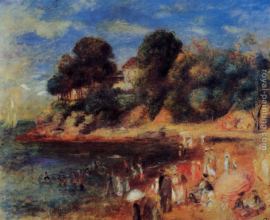 Pierre Auguste Renoir : The Beach at Purnic Pierre Auguste Renoir : The Beach at Purnic